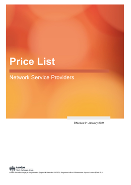 NSP Price List