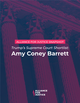 Amy Coney Barrett Trump’S Supreme Court Shortlist: Amy Coney Barrett