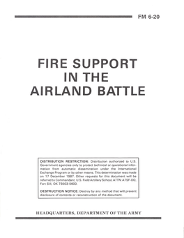 Fm 6-20 Fire Support in the Airland Battle