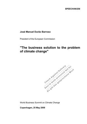 "The Business Solution to the Problem of Climate Change"