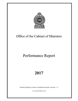Office of the Cabinet of Ministers Performance Report - 2017