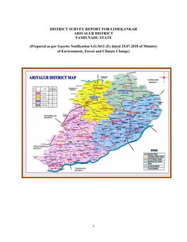 District Survey Report for Limekankar Ariyalur District Tamilnadu State
