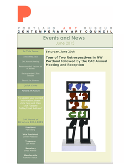 Events and News June 2015
