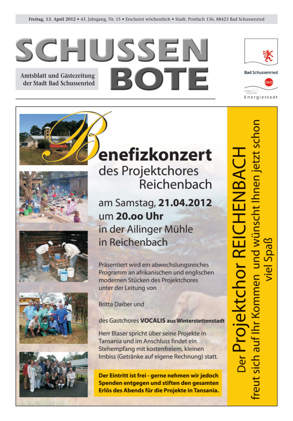 Amtsblatt Und Gästezeitung Der Stadt Bad Schussenried Wegebaugerätegemeinschaft Albrand Tagesordnung: 7