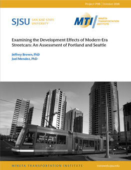 Examining the Development Effects of Modern-Era Streetcars: an Assessment of Portland and Seattle