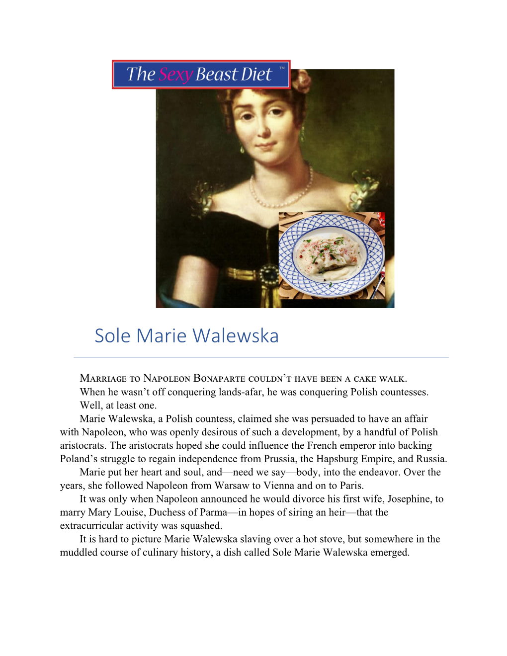 Sole Marie Walewska