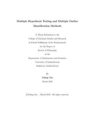 Multiple Hypothesis Testing and Multiple Outlier Identification Methods