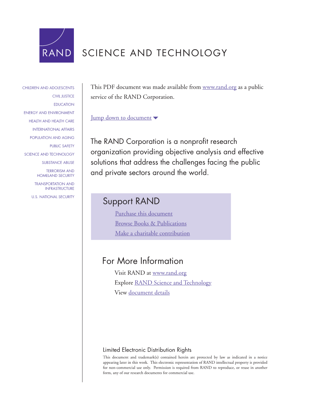 High-Technology Manufacturing and U.S. Competitiveness