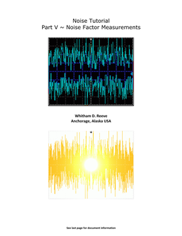 Noise Tutorial Part V ~ Noise Factor Measurements