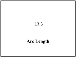 13.3 Arc Length