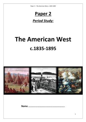 The American West, C.1835-1895