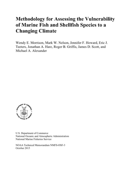 Methodology for Assessing the Vulnerability of Marine Fish and Shellfish Species to a Changing Climate