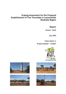 Scoping Assessment for the Proposed Establishment of Two Townships in Leonardville Omaheke Region