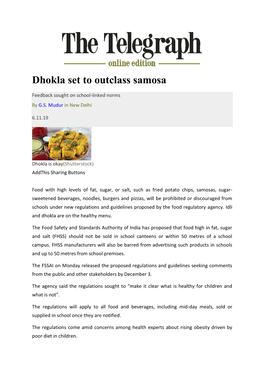 Dhokla Set to Outclass Samosa
