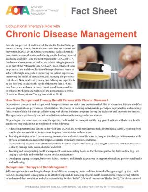 The Role of Occupational Therapy in Chronic Disease Management