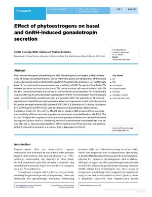 Effect of Phytoestrogens on Basal and Gnrh-Induced Gonadotropin Secretion