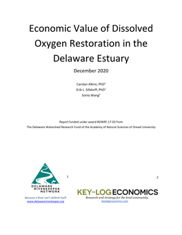 Economic Value of Dissolved Oxygen Restoration in the Delaware Estuary