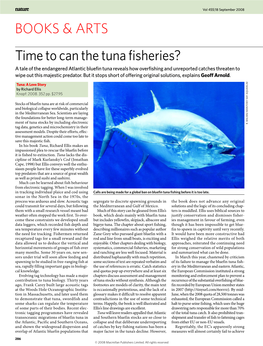 Time to Can the Tuna Fisheries?