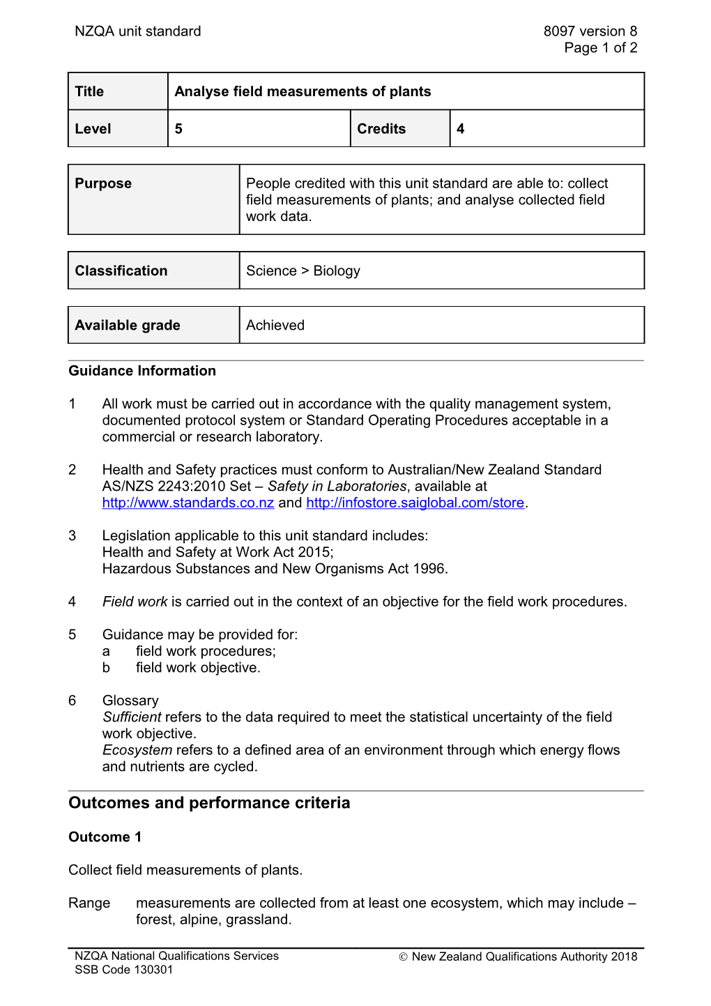 8097 Analyse Field Measurements of Plants