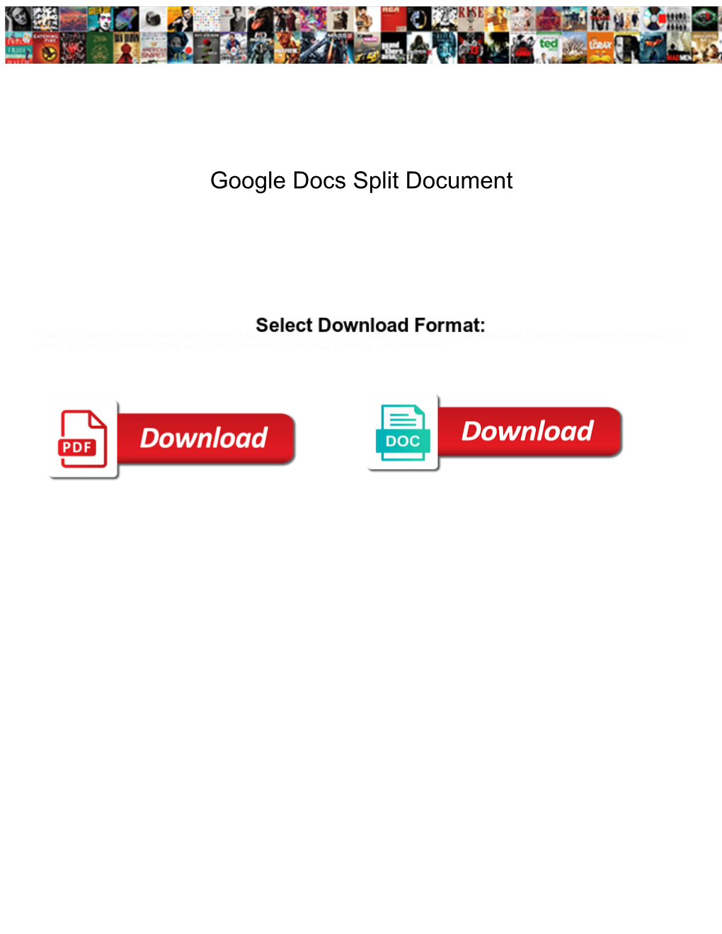 Google Docs Split Document