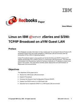 Redbooks Paper Linux on IBM Zseries and S/390