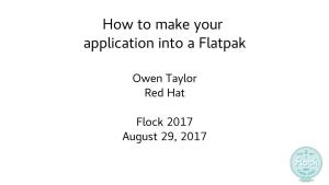 How to Make Your Application Into a Flatpak