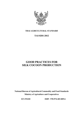 Good Practices for Silk Cocoon Production