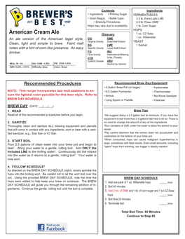 American Cream Ale Glossary 1 Oz