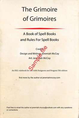 The Grimoire of Grimoires