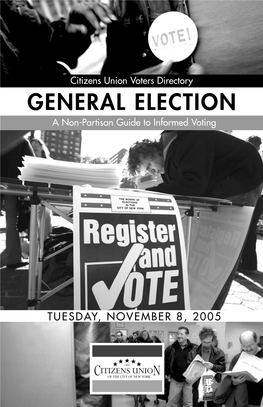 GENERAL ELECTION a Non-Partisan Guide to Informed Voting
