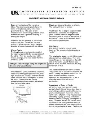 Understanding Fabric Grain