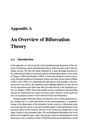 An Overview of Bifurcation Theory
