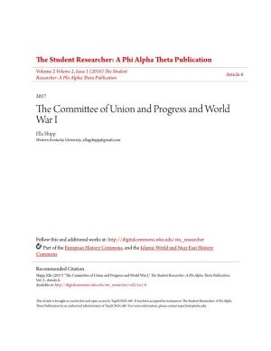 The Committee of Union and Progress and World War I
