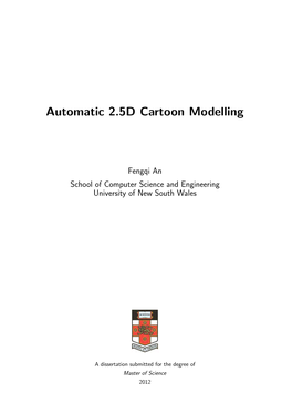 Automatic 2.5D Cartoon Modelling