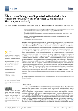 Fabrication of Manganese-Supported Activated Alumina Adsorbent for Defluoridation of Water