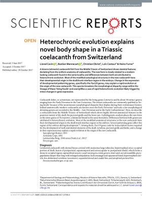 Heterochronic Evolution Explains Novel Body Shape in a Triassic