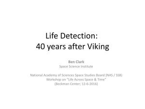 Life Detection: 40 Years After Viking