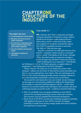 CHAPTERONE STRUCTURE of the Education INDUSTRY