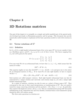 3D Rotations Matrices