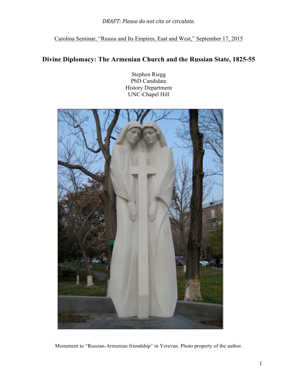 The Armenian Church and the Russian State, 1825-55