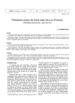 Prehistoire Autour De Saint-Jean-De-Luz (France)