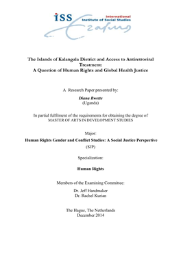 The Islands of Kalangala District and Access to Antiretroviral Treatment: a Question of Human Rights and Global Health Justice