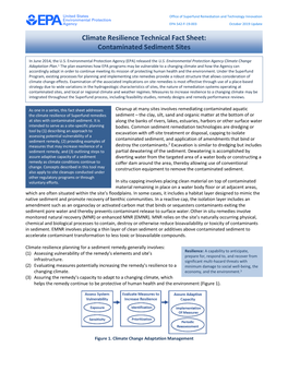Climate Resilience Technical Fact Sheet: Contaminated Sediment Sites