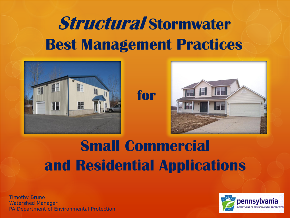 Structural Stormwater Best Management Practices