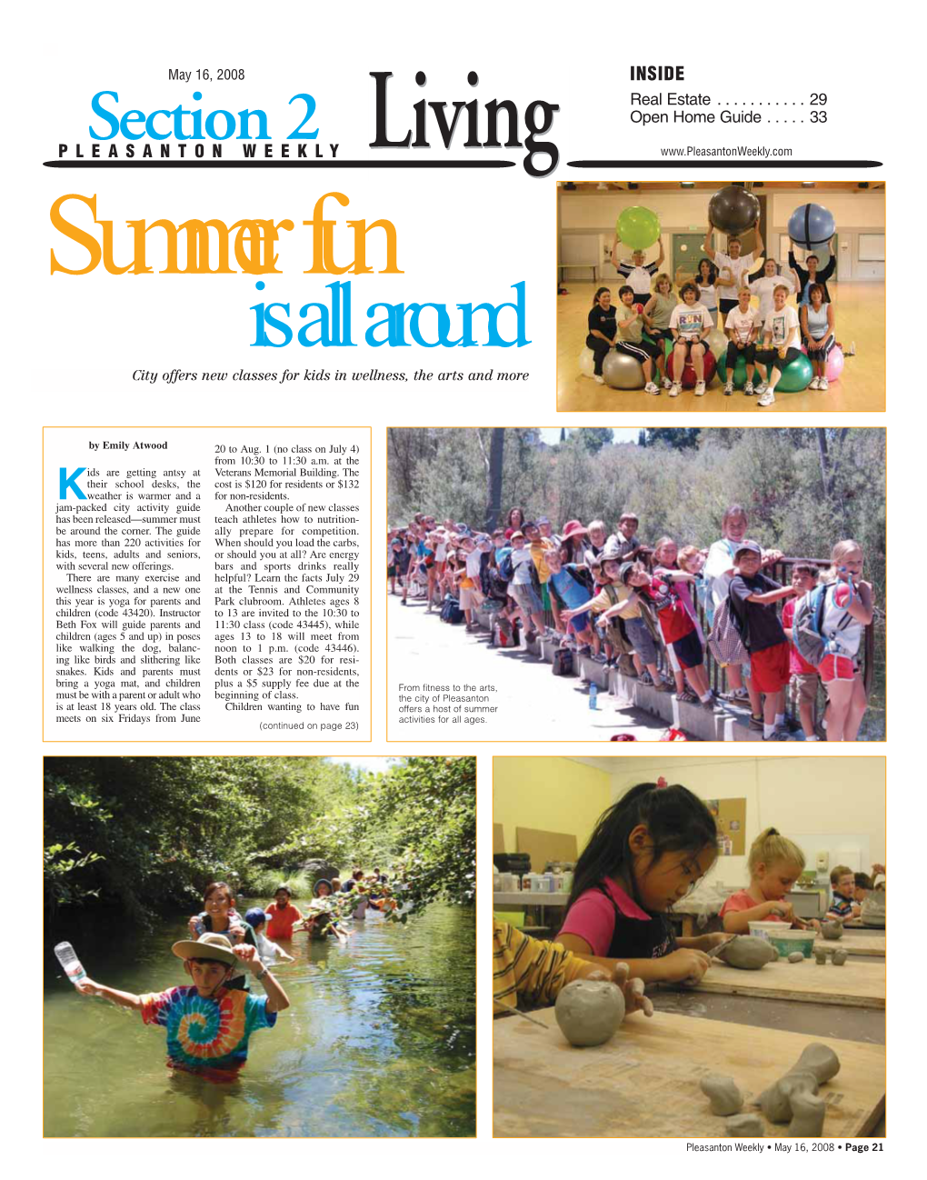 Section 2 PLEASANTON WEEKLY Livingliving Summer Fun