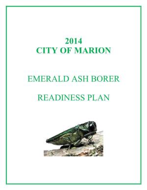 2014 City of Marion Emerald Ash Borer Readiness Plan