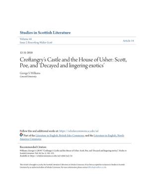 Croftangry's Castle and the House of Usher: Scott