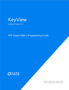 IDOL Keyview PDF Export SDK 12.5 C Programming Guide