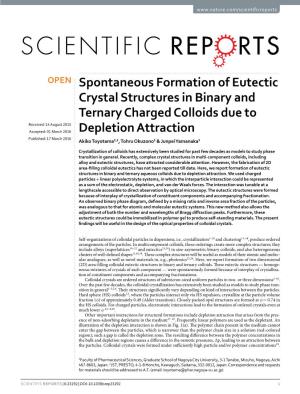 Spontaneous Formation of Eutectic Crystal Structures in Binary And