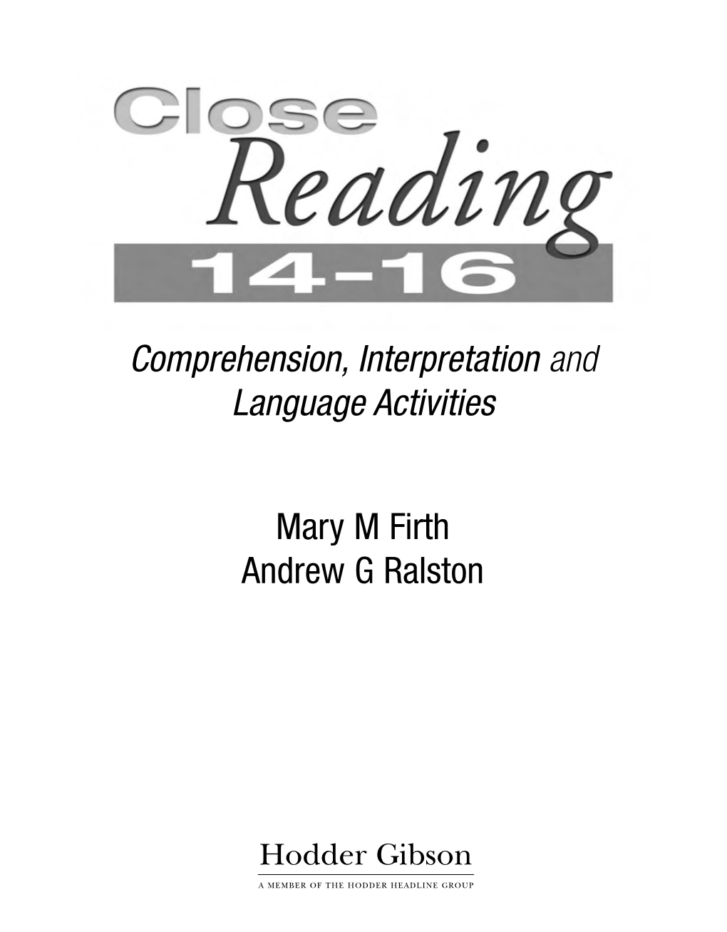 Close Reading 14-16